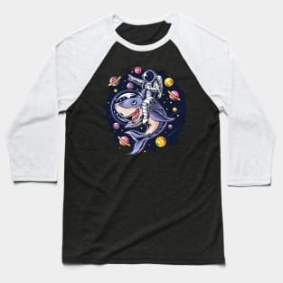 AStronaut With Shark Baseball T-Shirt